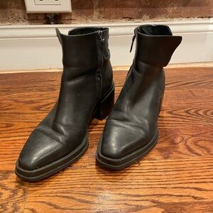 Black Leather Ankle Boots